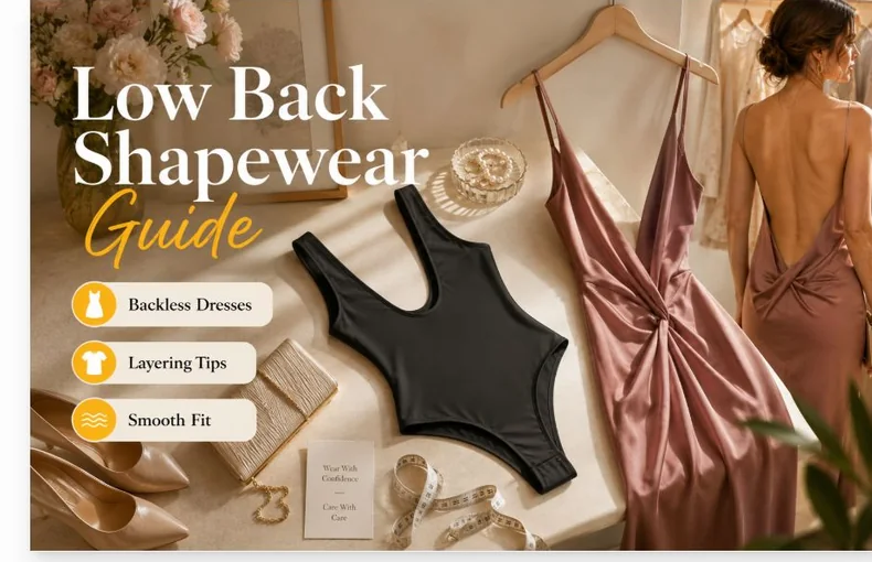 Guía de body moldeador de espalda baja para vestidos abiertos, bodas y capas guide image