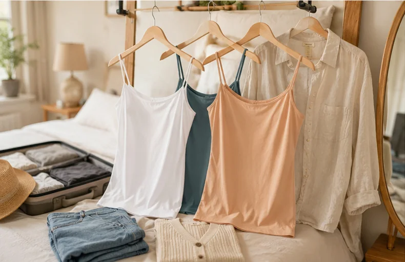 Elastisches Spaghettiträger-Top für Damen: Ratgeber für Layering, Reise und Alltag guide image