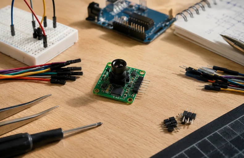 Guia módulo câmera SPI 2MP para microcontrolador fiação e captura guide image