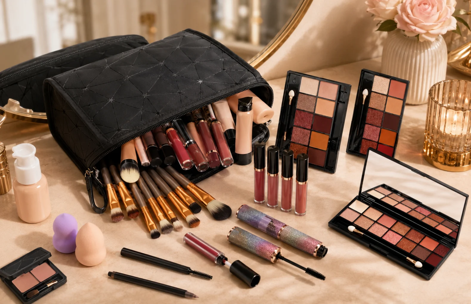 Kit de Maquiagem Completo para Presente: Guia Rosto, Olhos e Labios guide image