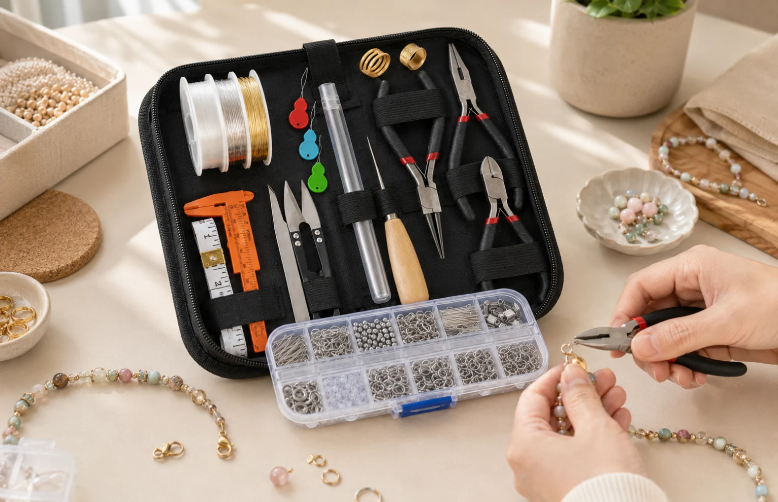 Guia kit DIY para reparo de joias: fechos, contas e iniciantes guide image