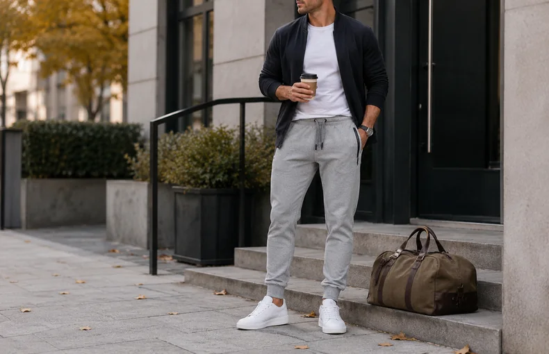 Men's Cotton-Blend Fleece Jogger Sweatpants Guide for Travel, Zip Pockets and Everyday Layers guide image