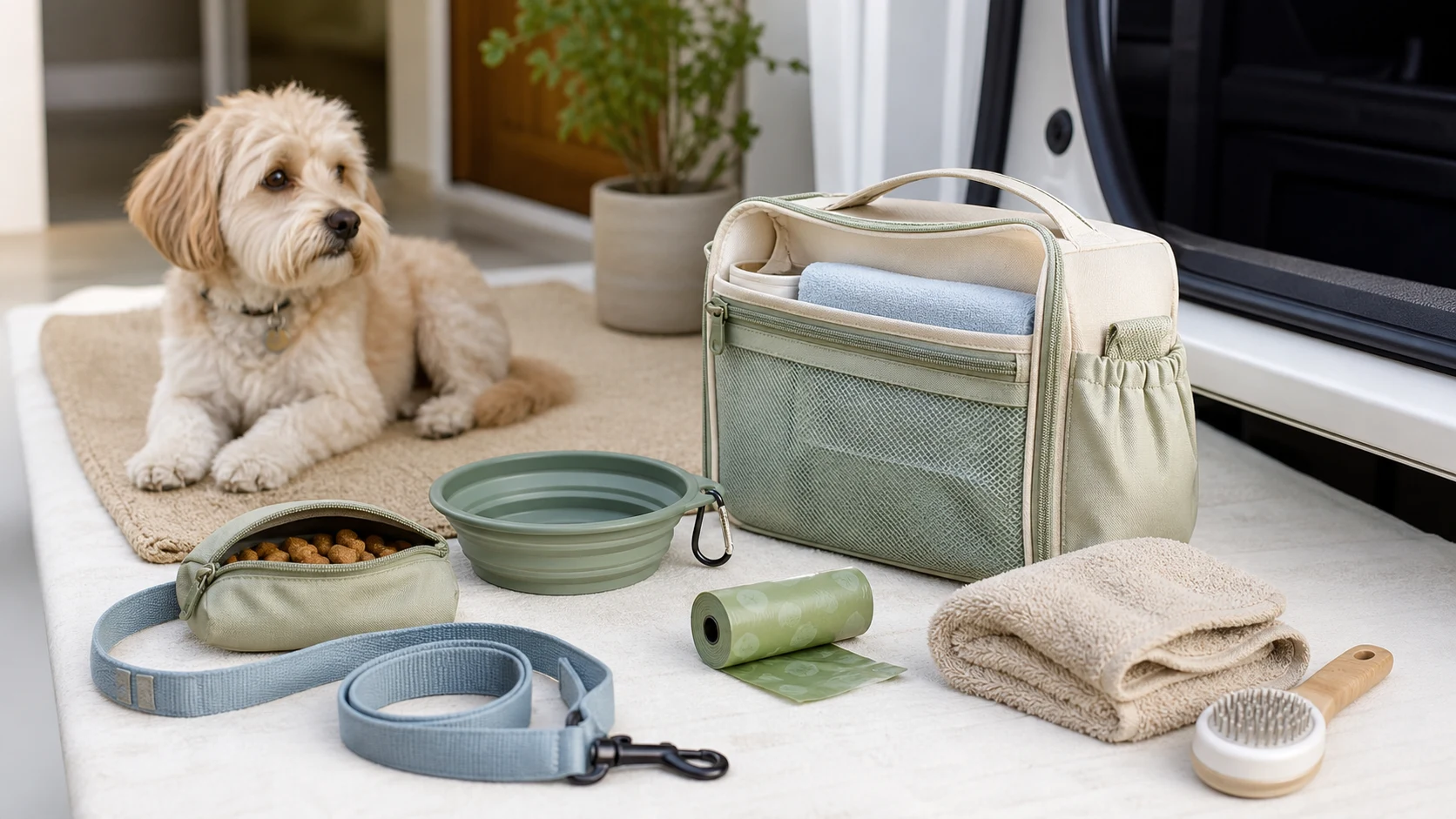 Itens essenciais para viagens curtas com pets guide image